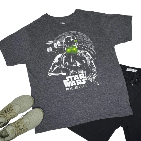 Star Wars Rogue One Tee Charcoal Gray XL EUC Death Trooper - Picture 11 of 11